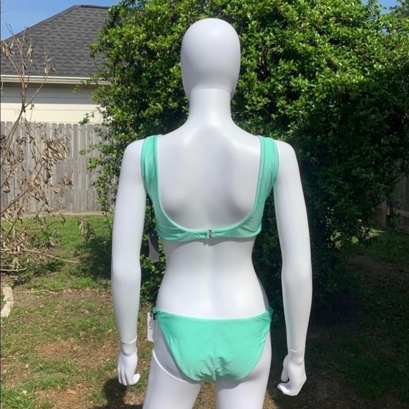 💋NWT Lovers + Friends Mint Green Wrapped Up Bikini Bottom - Picture 5 of 15